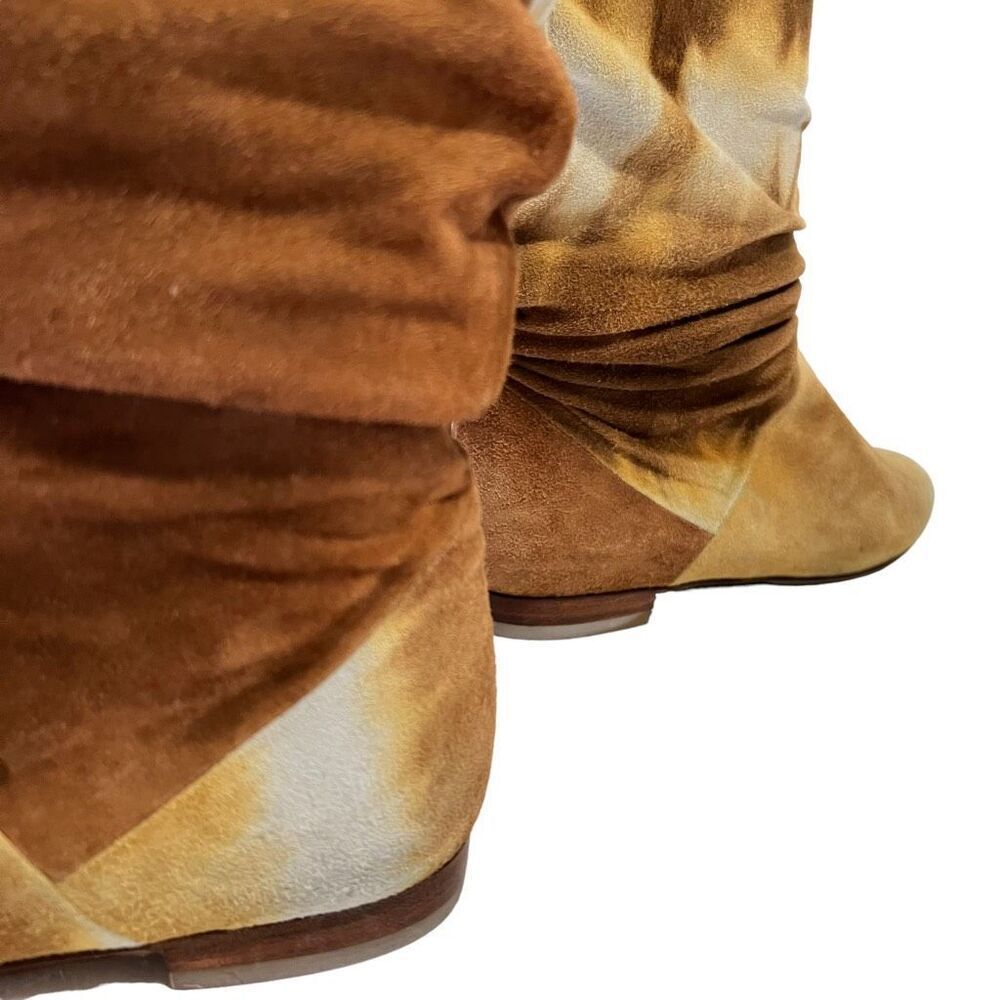 Brian Atwood Tie Dye Suede Women's Brown Ontario Batik Boots Size 6 - Picture 4 of 9